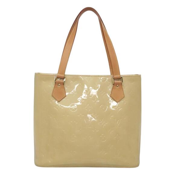 LOUIS VUITTON Monogram Vernis Houston Hand Bag Beige M91004 - Picture 3 of 12